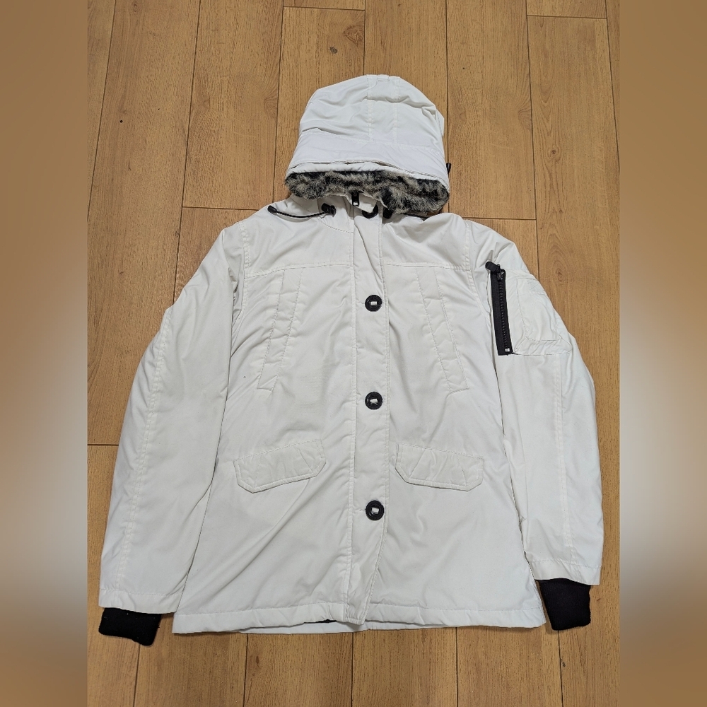 Ecko white womens puffer jacket